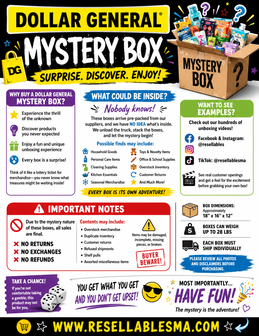 Dollar General mystery box illustration