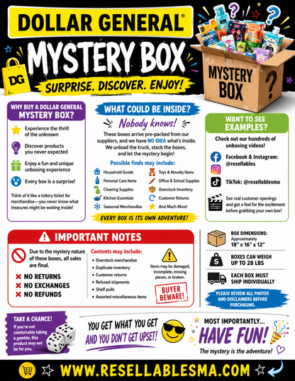 Dollar General mystery box illustration