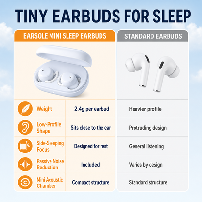 EARSOLE mini sleep earbuds comparison