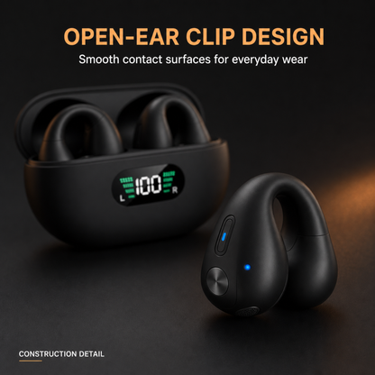 Open-ear clip design construction detail