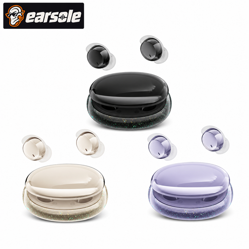 EARSOLE sleeping earbuds in Starry Black Milk Tea White and Aurora Purple