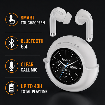 Smart touchscreen Bluetooth 5.4 earbud features